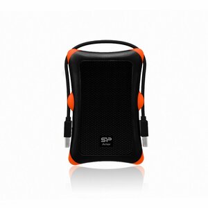 Silicon Power Armor A30 | 2TB Rugged Portable Hard Drive | Schokbestendig (MIL-STD-810G) | USB 3.2 Gen 1 (USB 3.0) | Zwart