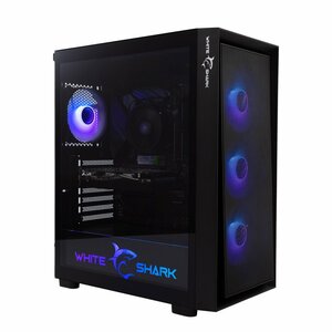 White Shark WARHEAD | Midi Tower Case | Inclusief 4 RGB Fans | Zwart
