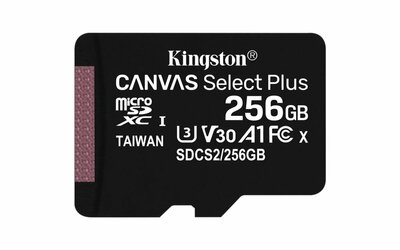 Kingston Canvas Select Plus | MicroSDXC | 256GB | Class 10 | UHS-I U1
