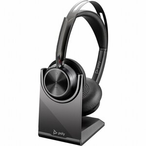 HP Poly Voyager Focus 2 UC Stereo | Bluetooth Headset (ANC) | USB-C (met USB-A Adapter) | Oplaadstandaard | Zwart