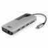 ACT AC7043 USB-C naar HDMI of VGA multiport adapter met ethernet, USB hub, cardreader, audio en PD pass through_