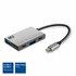 ACT AC7070 USB-C Hub 4 port met 2x USB-C en 2x USB-A, SuperSpeed 10Gbit/s_