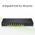 Zyxel GS1915-8EP Managed L2 Gigabit Ethernet (10/100/1000) Power over Ethernet (PoE) Zwart_