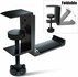 MMOBIEL Koptelefoon Houder voor onder Bureau – Koptelefoon Standaard – Verstelbare Headset Stand – Headset Hanger – Hoofdtelefoon Headset Houder Bureau – Universele Koptelefoon Haak - Zwart Aluminium_