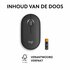 Logitech Pebble 2 M350s | Ambidextrous Draadloze Muis | RF-Draadloos + Bluetooth | 4000 DPI | Grafiet_
