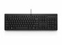 HP 125 Wired USB Keyboard QWERTY US International Zwart_