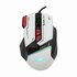 Baracuda MANTA RGB | Bekabelde Gaming Muis | Rechtshandig | USB-A | 12800 DPI | Wit_