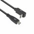 ACT AC7470 | USB 3.2 Gen 2 Kabel | USB-C (recht) naar USB-C (haaks boven/beneden) | 60W | 10Gbps | 0,5m | Zwart_