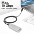 ACT AC7470 | USB 3.2 Gen 2 Kabel | USB-C (recht) naar USB-C (haaks boven/beneden) | 60W | 10Gbps | 0,5m | Zwart_