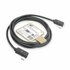 ACT AC7487 | USB 3.2 Gen 2 Kabel | USB-C (haaks links/rechts) naar USB-C (haaks links/rechts) | 60W | 10Gbps | 1m | Zwart_