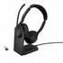 Jabra Evolve2 55 MS Stereo | Bluetooth & USB-A Headset | Met Oplaadhouder | Zwart | Voor Kantoor & Callcenter_