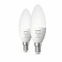 Philips Hue White & Color Ambiance E14 Kaarslamp (2 Stuks) | Losse Lampen | Dimbaar | Compatibel met Philips Hue Bridge_