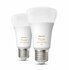 Philips Hue White Ambiance | 8W A60 LED-lamp | E27 fitting | 2-pack | EU | Dimbaar | Bluetooth & Zigbee_