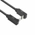 ACT AC7478 | USB 3.2 Gen 2 Kabel | USB-C (haaks boven/beneden) naar USB-C (haaks boven/beneden) | 60W | 10Gbps | 2m | Zwart_