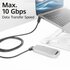 ACT AC7482 | USB 3.2 Gen 2 Kabel | USB-C (haaks links/rechts) naar USB-C (haaks boven/beneden) | 60W | 10Gbps | 2m | Zwart_