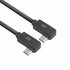 ACT AC7486 | USB 3.2 Gen 2 Kabel | USB-C (haaks links/rechts) naar USB-C (haaks links/rechts) | 60W | 10Gbps | 0,5m | Zwart_