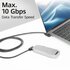 ACT AC7486 | USB 3.2 Gen 2 Kabel | USB-C (haaks links/rechts) naar USB-C (haaks links/rechts) | 60W | 10Gbps | 0,5m | Zwart_