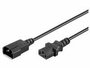 Microconnect AK 5029 | Stroomkabel | C13 naar C14 | 0,6 m | 250V / 10A | Zwart_