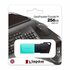 Kingston DataTraveler Exodia M | 256GB USB-A 3.2 Flash Drive | Zwart/Turkoois_