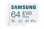 Samsung EVO Plus | MicroSDXC | 64GB | Class 10 | UHS-I U1 | Inclusief adapter_
