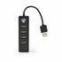 Nedis UHUBU2420BK | Interface Hub USB 2.0 (480 Mbit/s) | 4 poorten | Zwart_