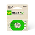 GP NiMH ReCyko+ AAA Batterijen 850mAh (4-pack)