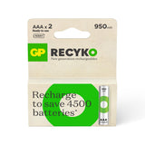 GP NiMH ReCyko+ AAA Batterijen 950mAh (2-pack)