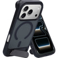 Mobiparts Hardcover Apple iPhone 17 Pro with Stand Function Satin Black (Magsafe Compatible)