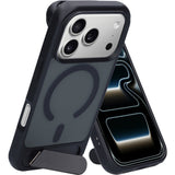 Mobiparts Hardcover Apple iPhone 17 Pro with Stand Function Satin Black (Magsafe Compatible)