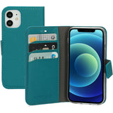 Mobiparts Saffiano Wallet Case Apple iPhone 12 Mini Turquoise