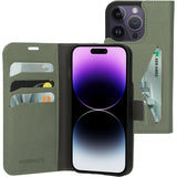 Mobiparts Classic Wallet Case Apple iPhone 14 Pro Stone Green