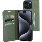 Mobiparts Classic Wallet Case Apple iPhone 15 Pro Max Stone Green