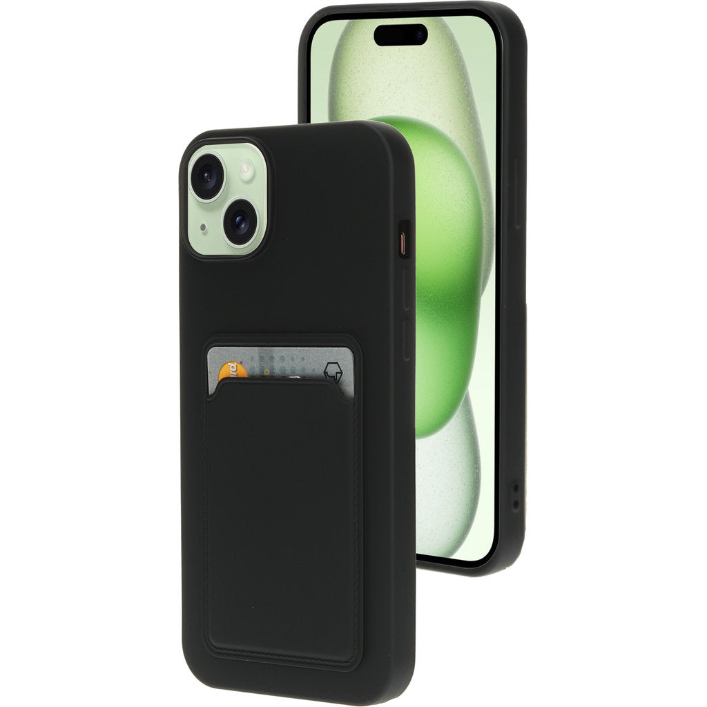 Mobiparts Classic TPU Case with Cardholder Apple iPhone 15 Plus Matt Black