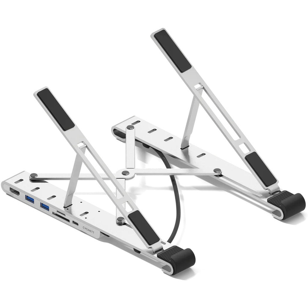 Cygnett Unite FlexMate 7-in-1 Hub With Folding Laptop Riser (Single HDMI)