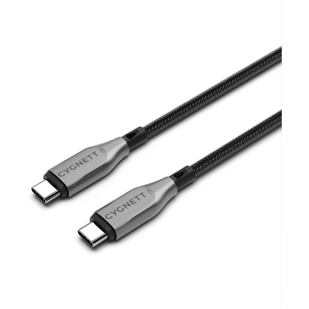 Cygnett Armoured Braided USB-C to USB-C Cable 50cm Black