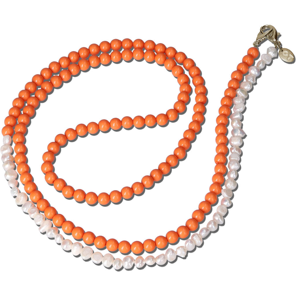 Casetastic Lanyard Beads and Pearls - Orange (125cm)