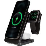 Mobiparts Foldable Wireless 3 in 1 Charger 15W Triangle Aluminum