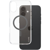 CARE by PanzerGlass Flagship Case Transparent Urban Combat w. Black MagSafe iPhone 16 Plus