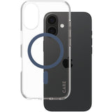 CARE by PanzerGlass Flagship Case Transparent Urban Combat w. Blue MagSafe iPhone 16