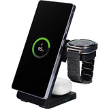 Mobiparts Foldable Wireless 3 in 1 Charger 15W for Samsung Galaxy Watch