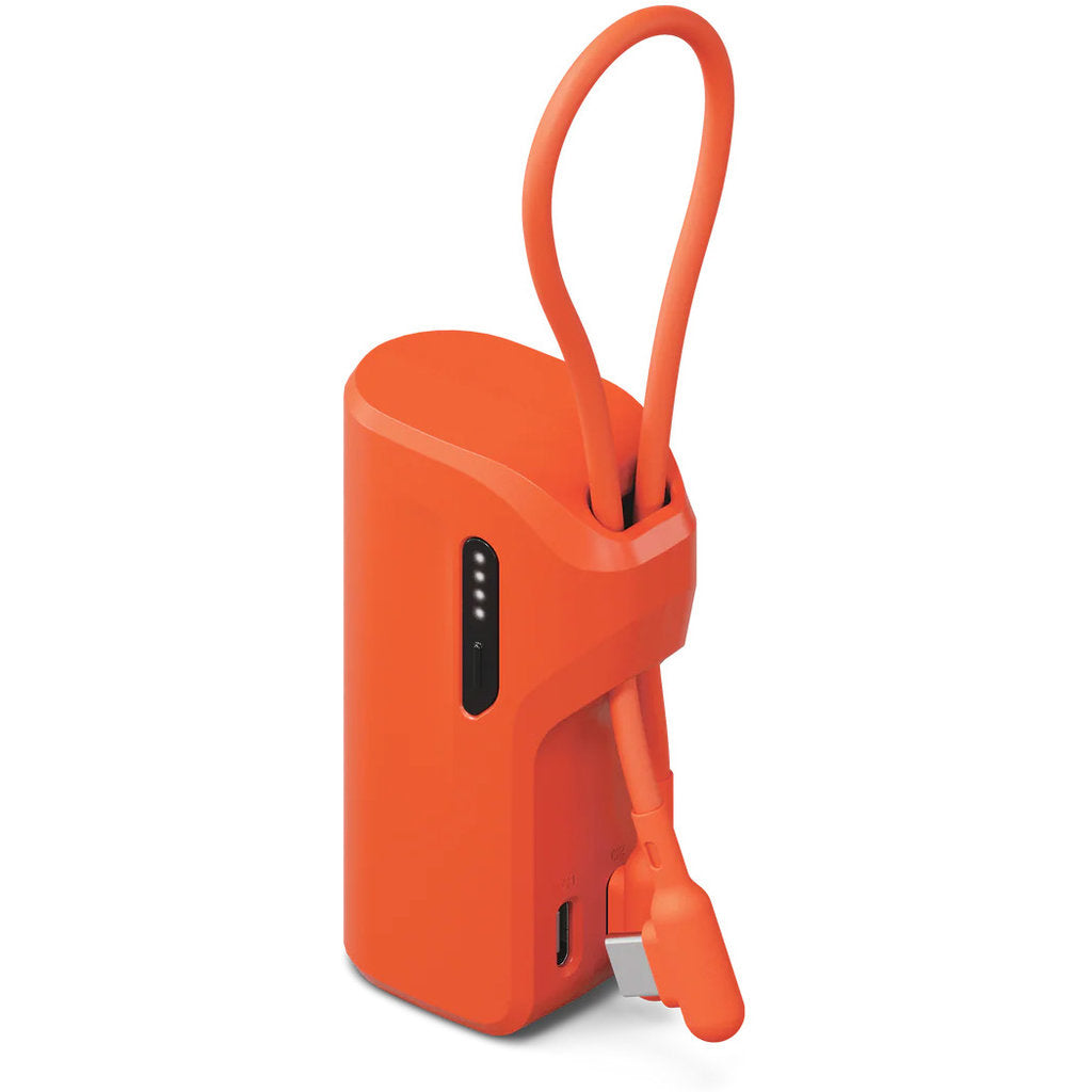 Cygnett Thumboost 5K Powerbank with semi-integrated USB-C Cable Active Sunrise