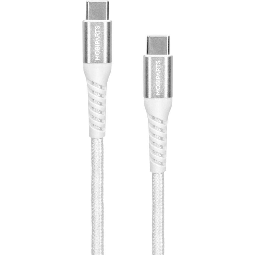 Mobiparts USB-C to USB-C Woven Cable 100w 1,5m White