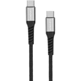 Mobiparts USB-C to USB-C Woven Cable 100w 1,5m Black