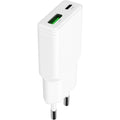 Mobiparts GaN Wall Charger USB-C/USB-A 30W Flat White (with PD)