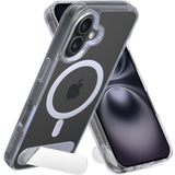 Mobiparts Hardcover Apple iPhone 16 Clear with Stand Function (Magsafe Compatible)