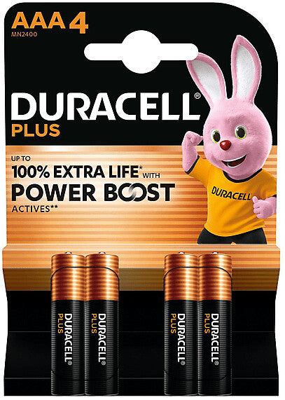 Duracell Plus Extra Life Power Boost AAA blister 4-stuks