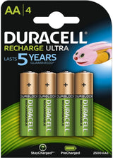 Duracell Rechargeable NimH Stay Charged AA/HR6 2500mAh (4-pack)