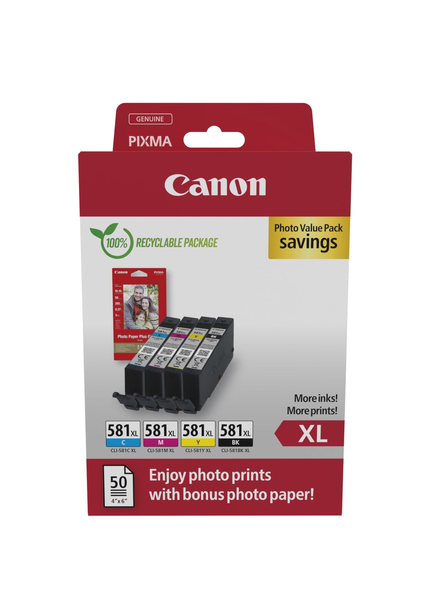 Canon (T) CLI-581XL BK-C-M-Y ValuePack 33,2ml (Origineel