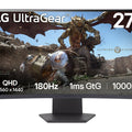 27-inch LG UltraGear 27GS60QC-B Curved-QHD-DP-2xHDMI-180Hz