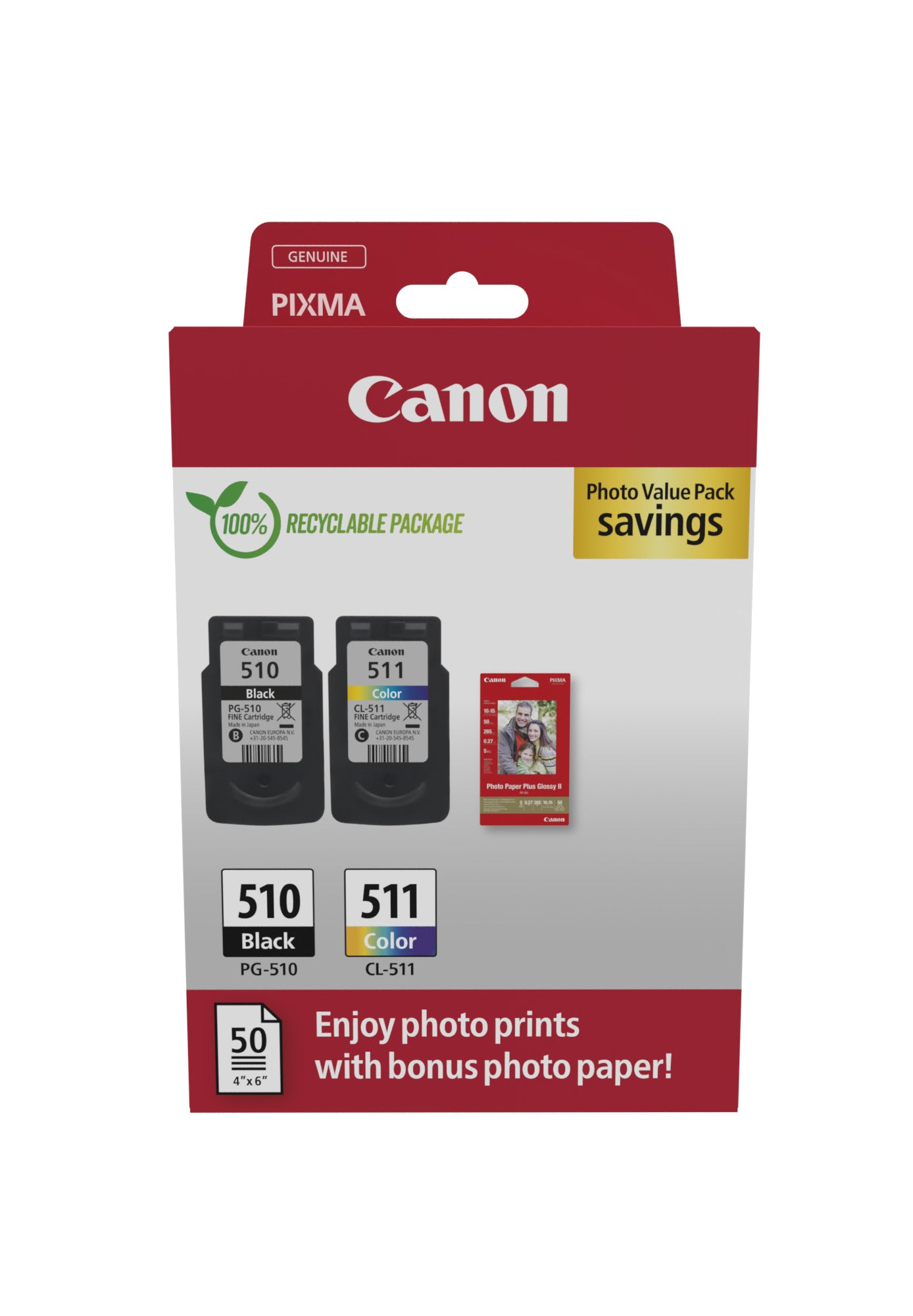 Canon (K) PG-510-CL-511 Valuepack 18,0ml (Origineel)